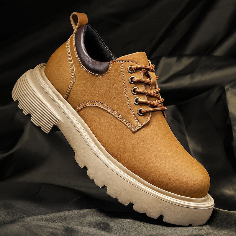 Men's Lightweight Low-Top Work Boots with Thick Sole