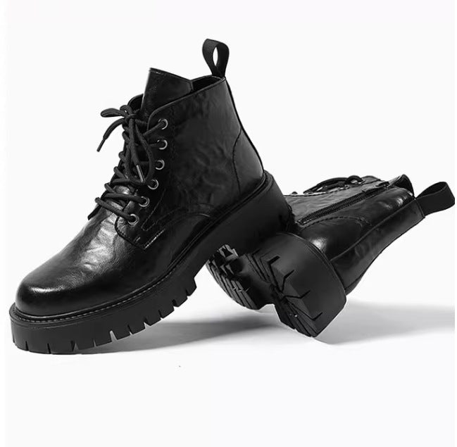 Men's Genuine Leather Mid-Top Martin Work Boots