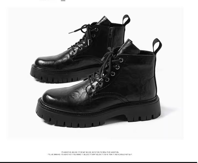 Men's Genuine Leather Mid-Top Martin Work Boots