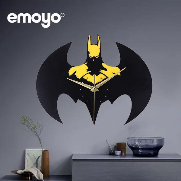 Creative Bat DIY Acrylic Wall Clock – Cartoon Animal Quartz Wall