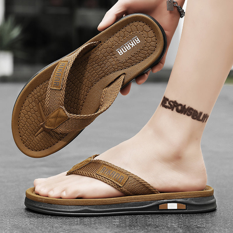 Aizomr Men's Super Soft EVA High-Elastic Non-Slip Flip-Flops