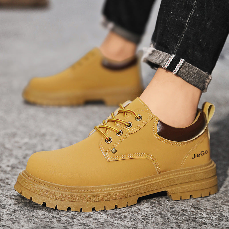 Men's Vintage Low-Top Martin Boots Casual Leather Shoes