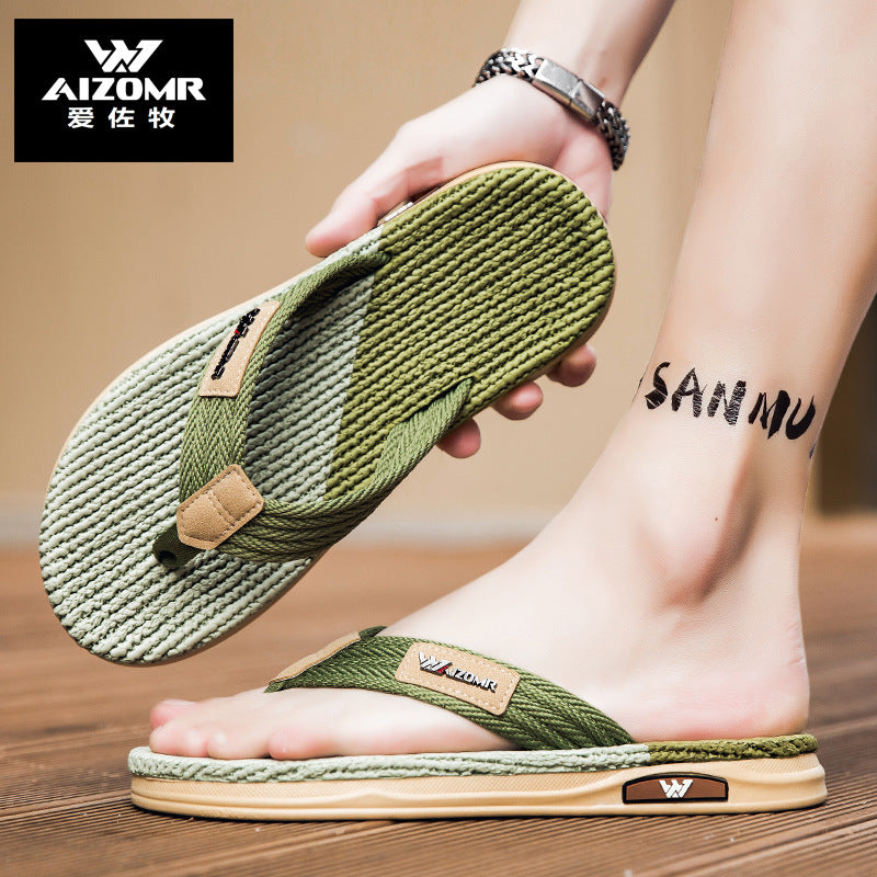 Aizomr Premium EVA Quick-Drying Non-Slip Flip-Flops with Logo