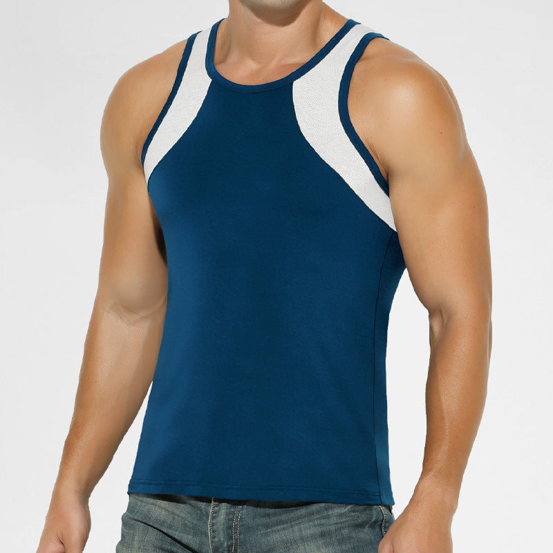 Men's Breathable Sleeveless Sports Vest T-Shirt for Running