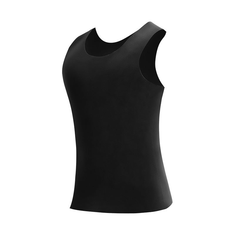 Men's Fleece Lined Warm Slim Fit Seamless Vest Shirt