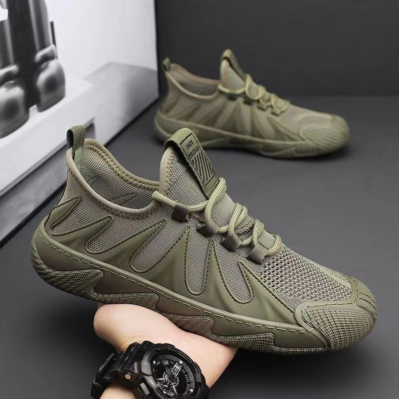 Men's Breathable Fly-Knit Labor Protection Work Shoes Non-Slip