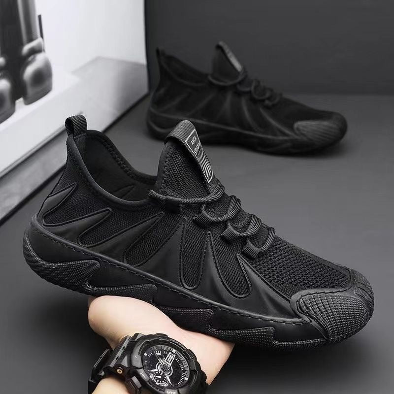 Men's Breathable Fly-Knit Labor Protection Work Shoes Non-Slip