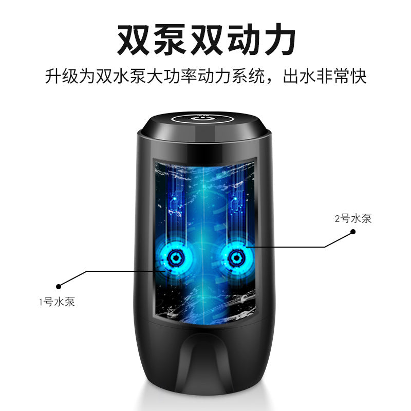 Rechargeable Electric Bottled Water Pump with Dual Outlet Design