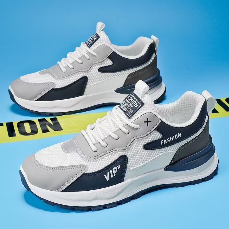 Men's Breathable Mesh Platform Sneakers Casual Running Shoes