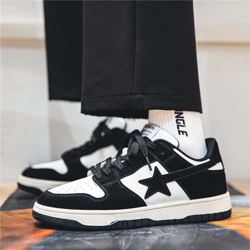 Unisex Color-Block Low-Top Casual Sports Sneakers