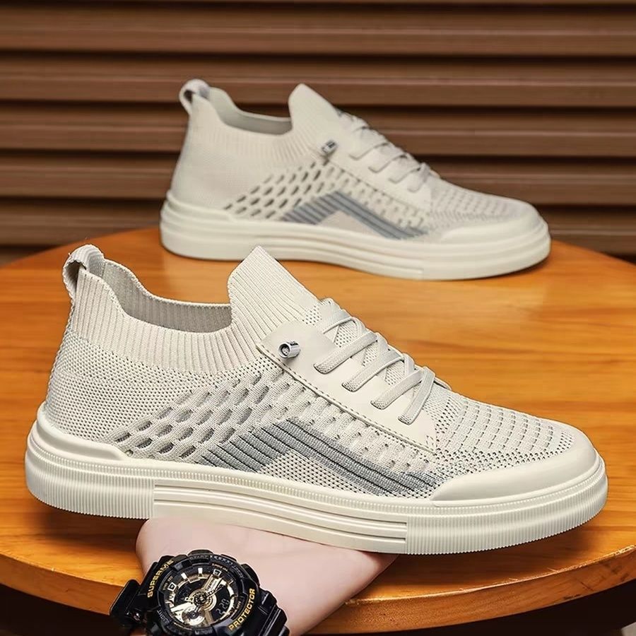 Men's Fly Woven Breathable Non-Slip Casual Sneakers Shoes