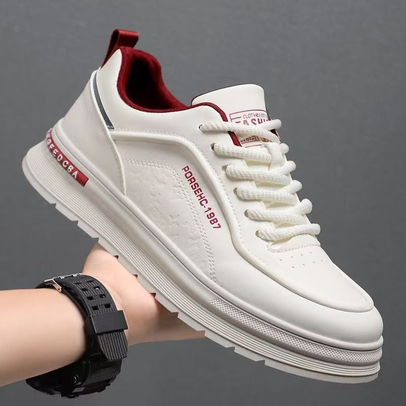 Men's Low-Top Breathable White Casual Sports Sneakers