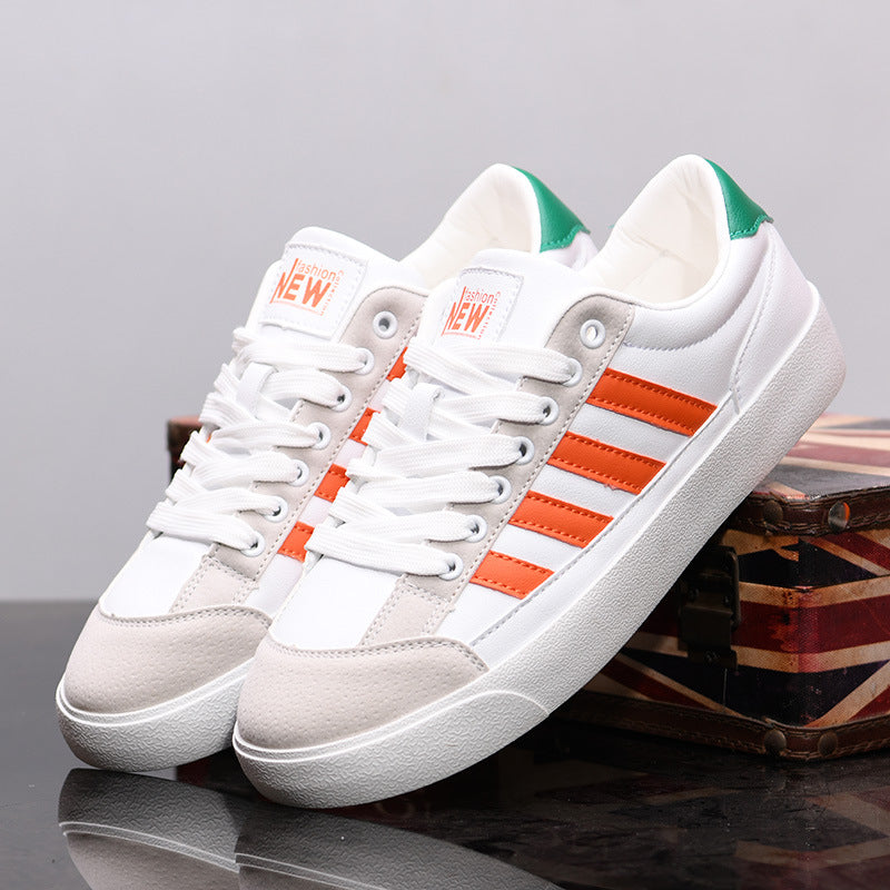 Unisex Soft Sole Low-Top White Casual Sneakers