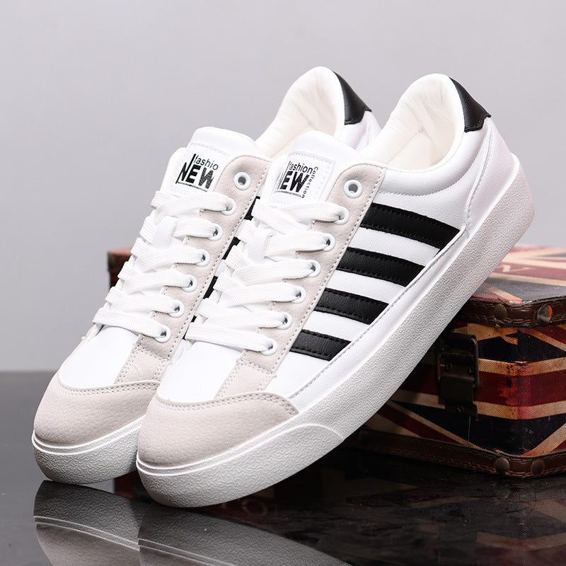 Unisex Soft Sole Low-Top White Casual Sneakers