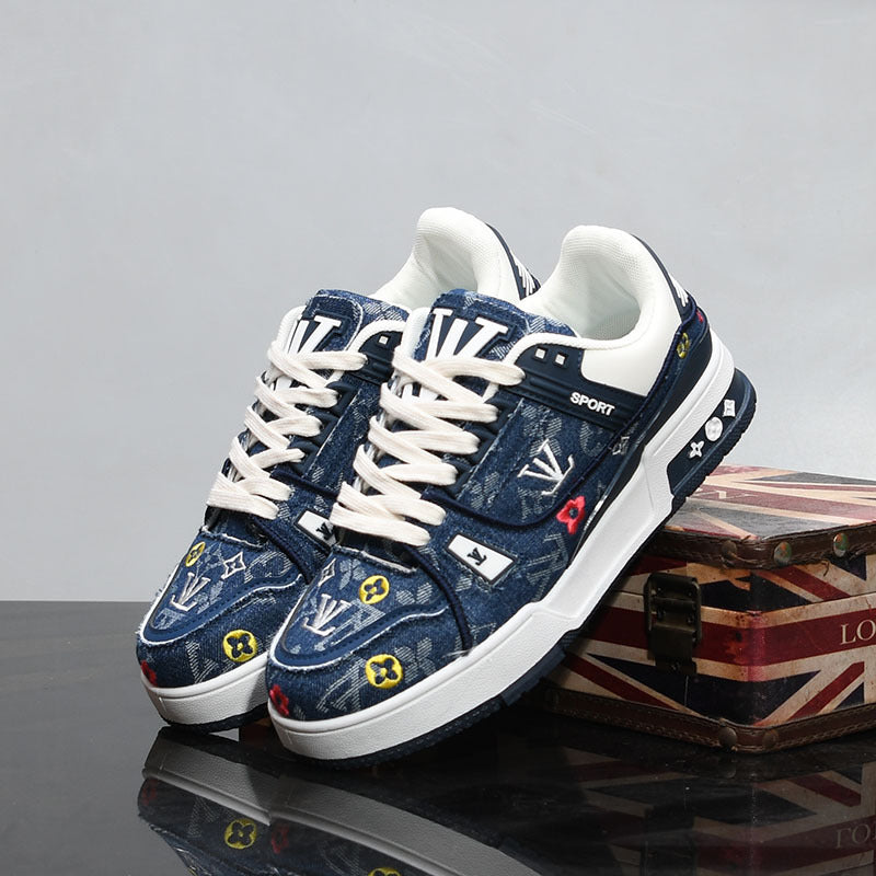 Unisex Embroidered Canvas Casual Sports Sneakers