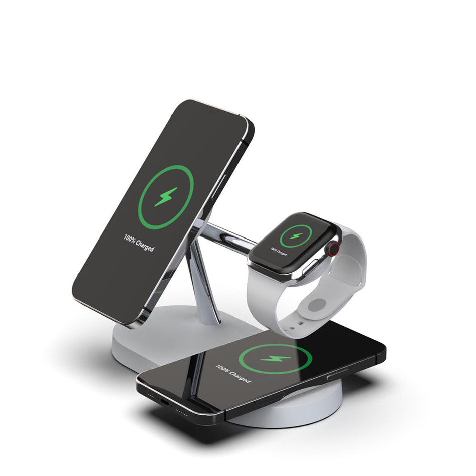 Magnetic 3-in-1 Wireless Charging Station