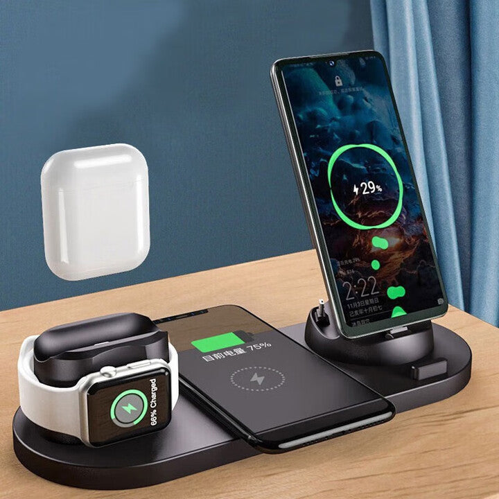 Multi-function six-in-one wireless charger
