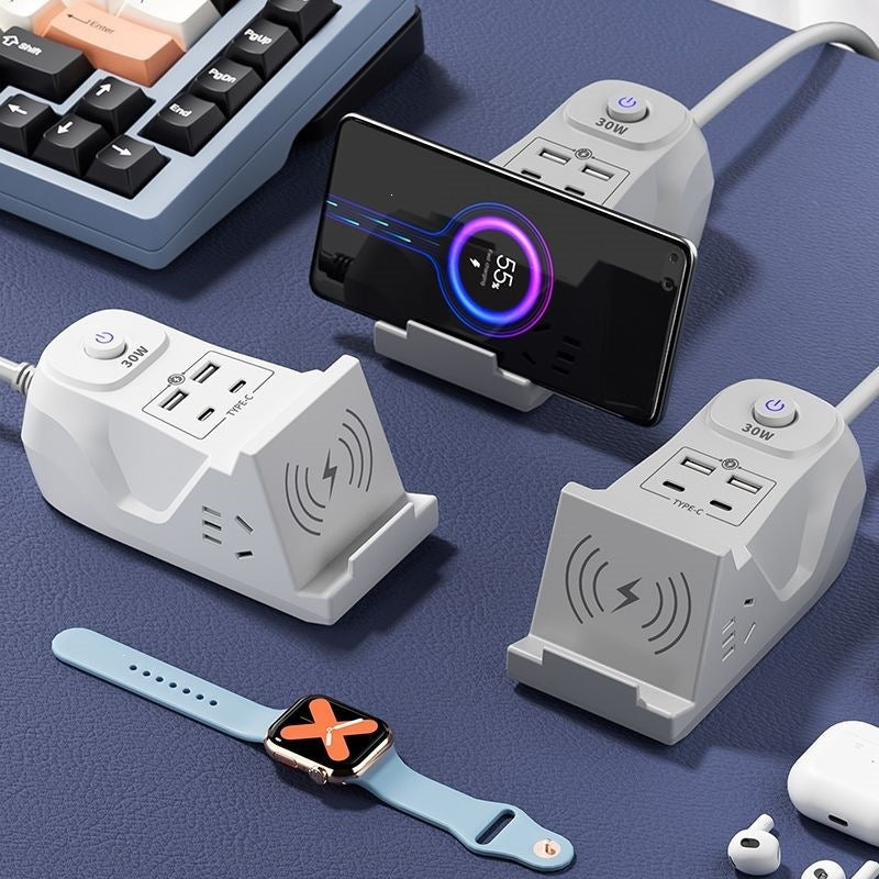 30W Wireless Charging Power Strip