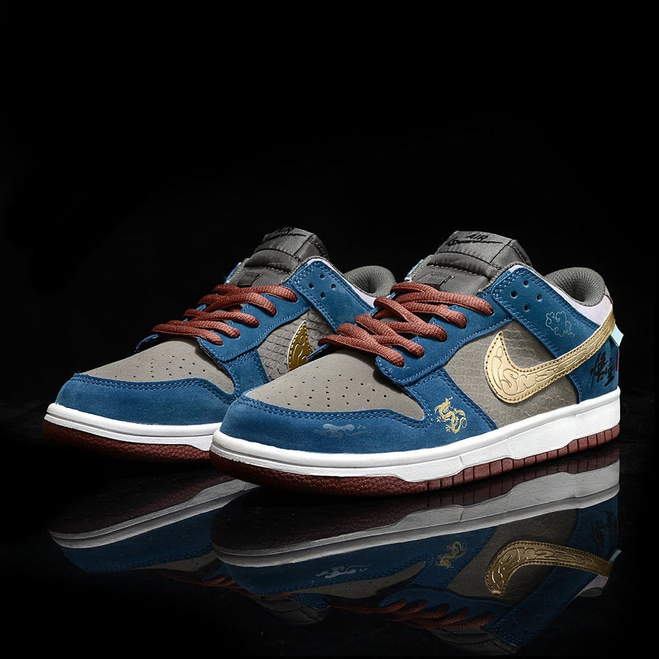 Unisex Low-Top Casual Sports Sneakers with Graphic Design
