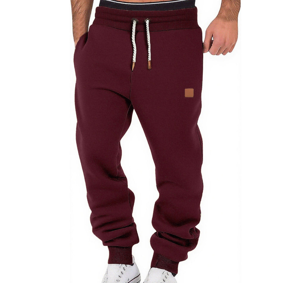 Men's Solid Color Loose Jogger Sweatpants Casual Sports Pants