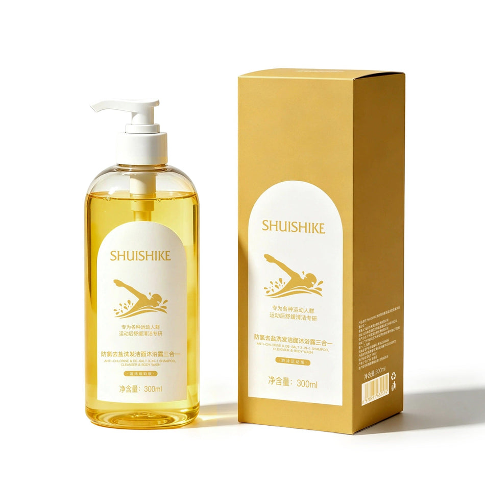 3-in-1 Sports Shower Gel Shampoo & Facial Cleanser Anti-Chlorine