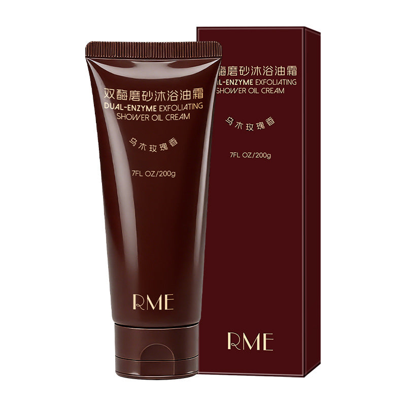 Rme Dual Enzyme Exfoliating Bath Oil Cream Shower Gel