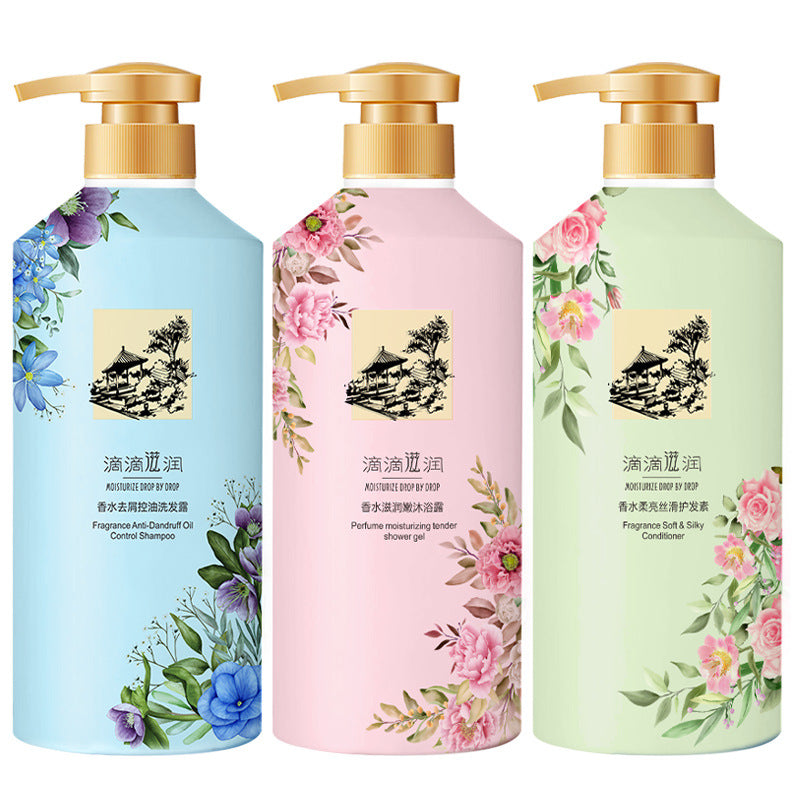 Ouxinlan Didi Shampoo, Conditioner & Shower Gel Set – Floral