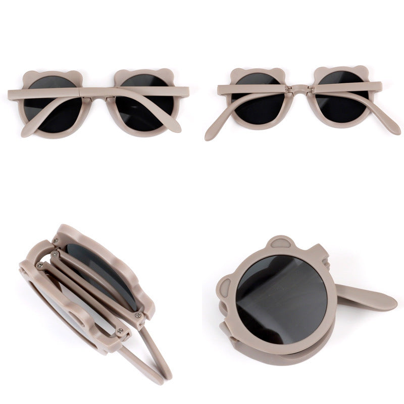 Kids Foldable Panda Sunglasses – Cute UV Protection Pocket