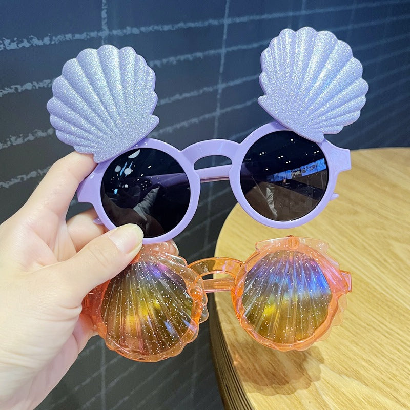 Kids Shell Flip Sunglasses – Cute UV Protection Summer Sunglasses
