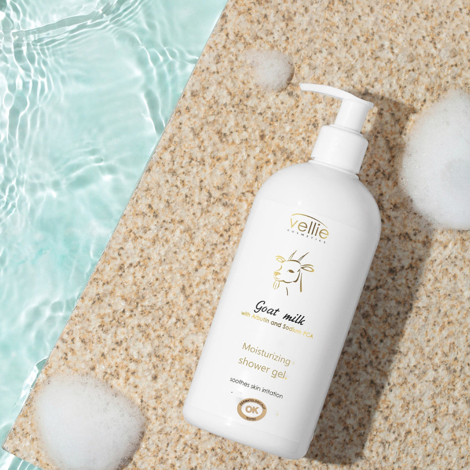 Vellie European Goat Milk Niacinamide Moisturizing Shower Gel