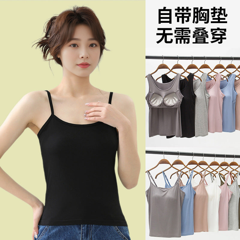 Women's Modal Padded Wire-Free Sports Camisole Tank