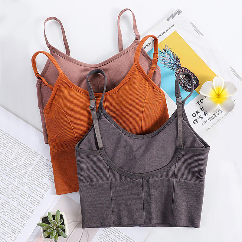 Women's Wire-Free Padded Strapless Camisole Bra Top