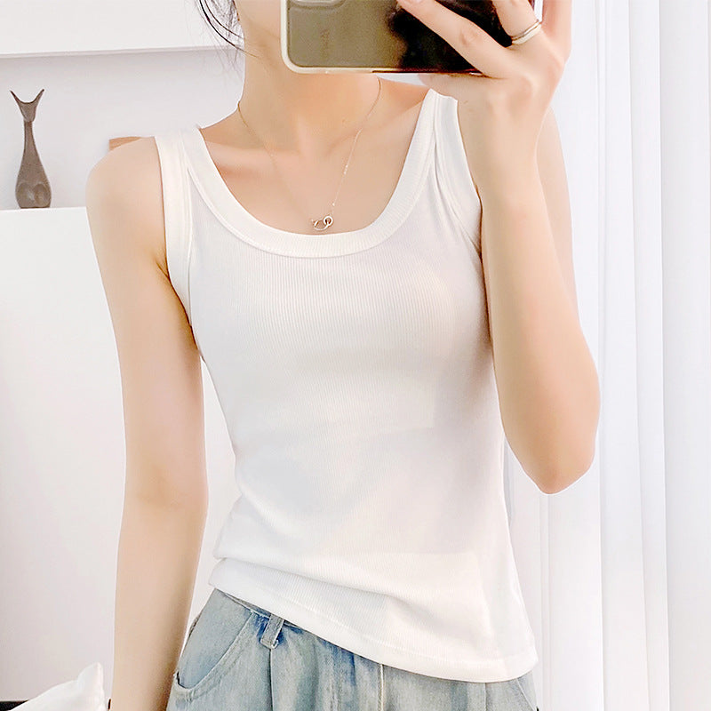 Women's Ribbed Cotton Camisole Tank Top