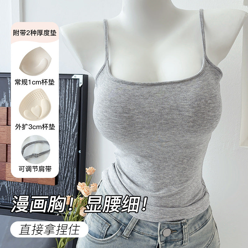 Women's Cartoon Print Padded Camisole Tank Top