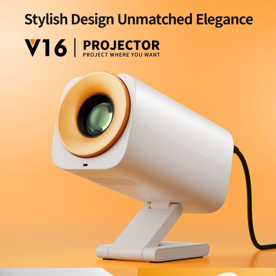 V16 1080P Smart Portable Foldable Home Projector with Pan-Tilt