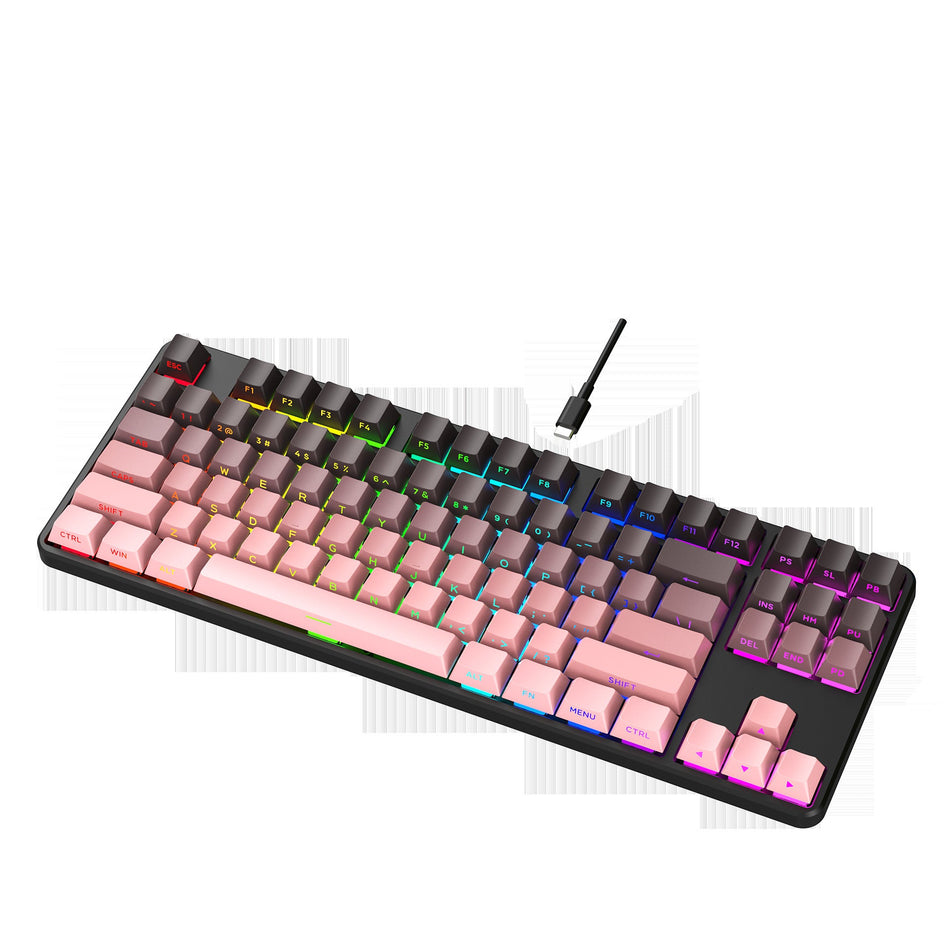 87-Key Wireless Mechanical Keyboard with RGB PBT Keycaps