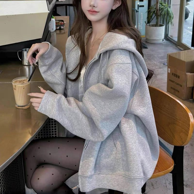 Women's Lightweight Hooded Zip-Up Cardigan Jacket