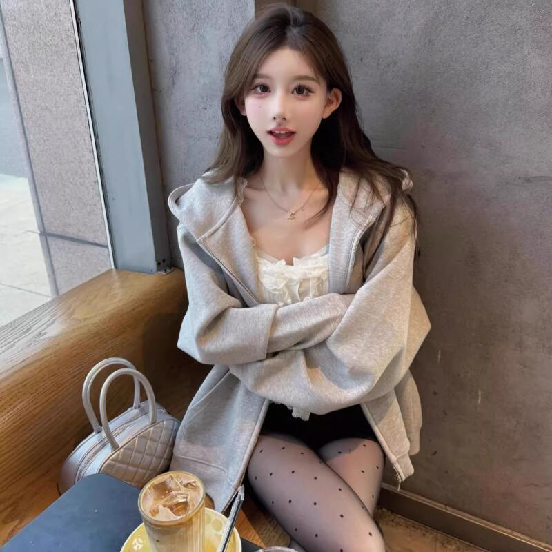 Women's Lightweight Hooded Zip-Up Cardigan Jacket