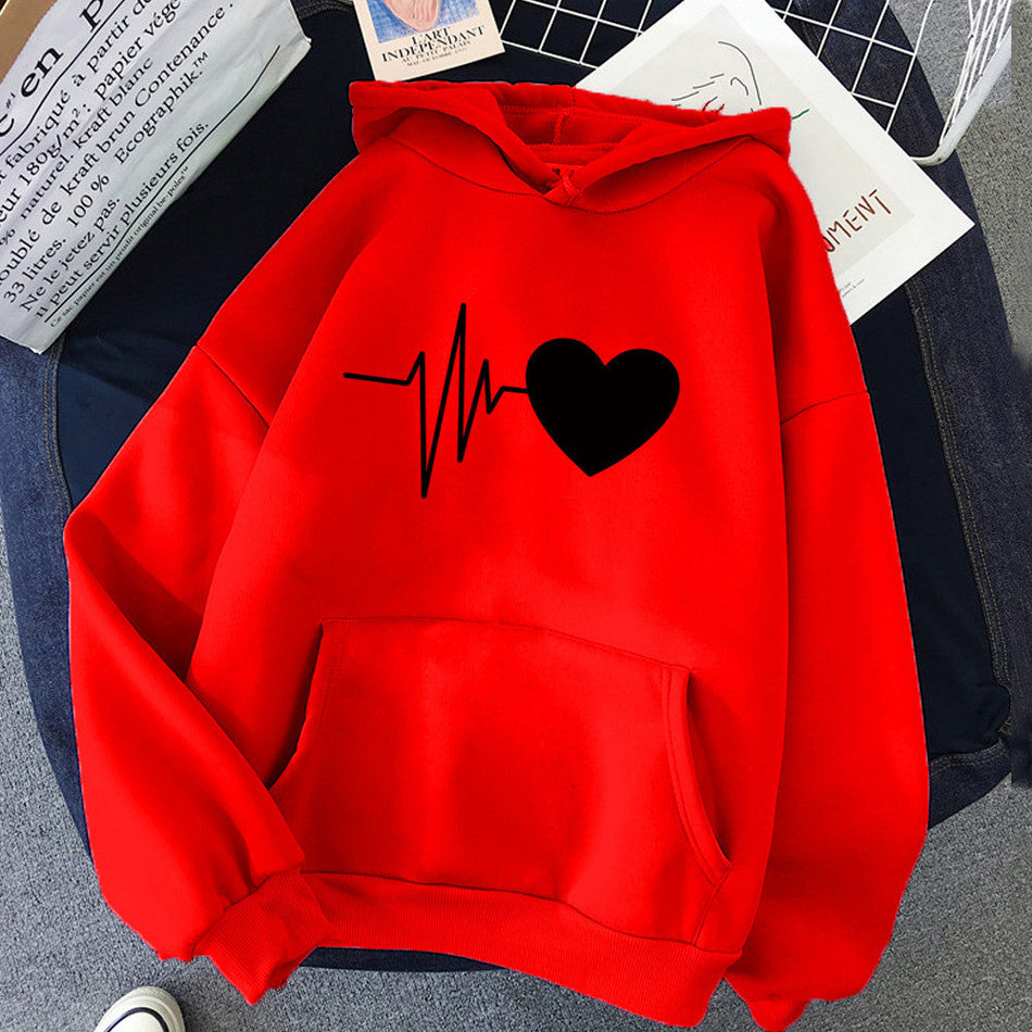 Unisex Graphic Letter Hooded Pullover Sweatshirt