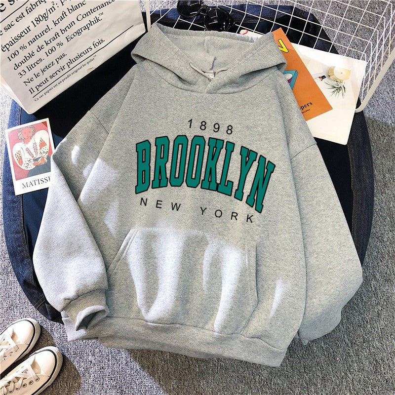 Unisex Brooklyn Graphic Fleece Hooded Sweatshirt