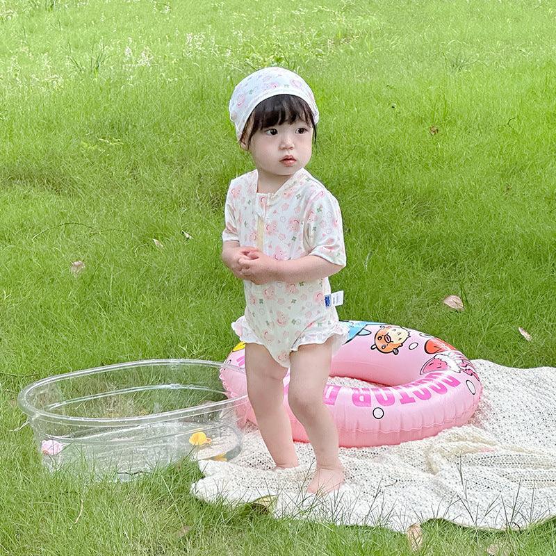 Girls' One-Piece Swimsuit – Quick-Dry Summer Swimwear for