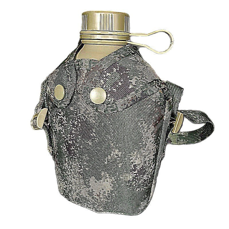 Camouflage Aluminum Water Kettle - Portable 1L Sports Bottle