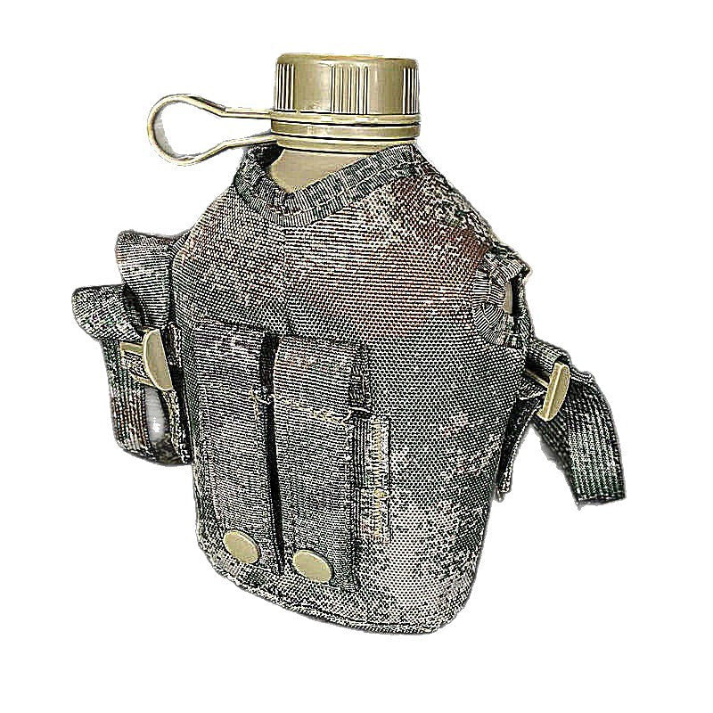 Camouflage Aluminum Water Kettle - Portable 1L Sports Bottle