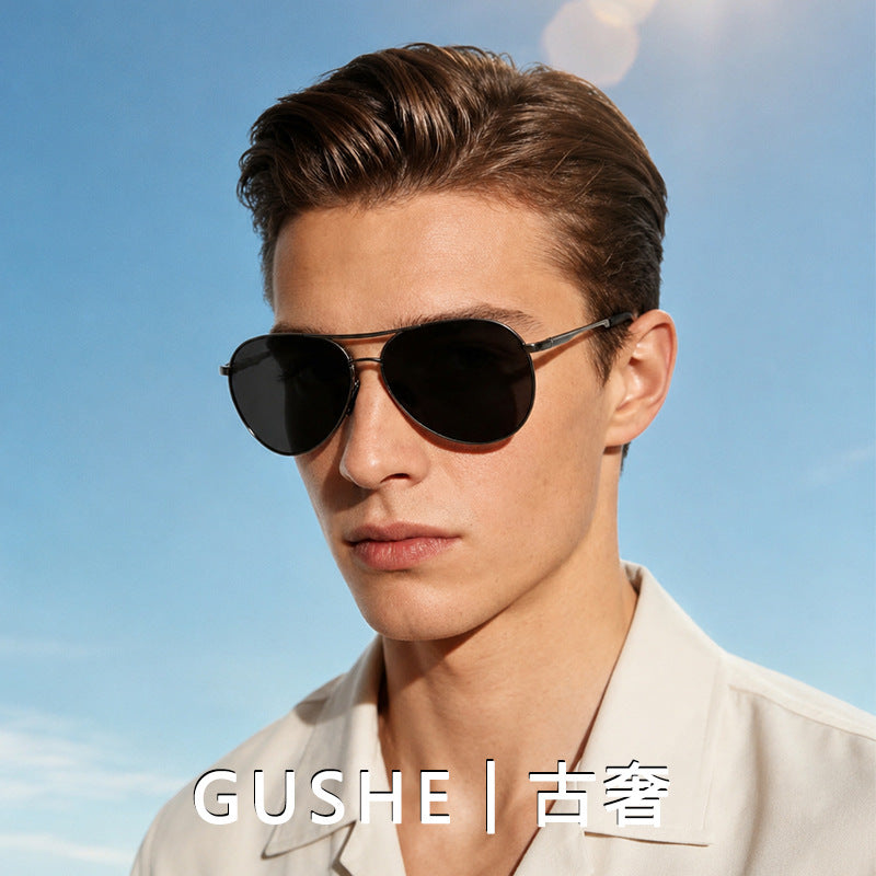 Metal Polarized Aviator Sunglasses UV400 Pilot Style for Men