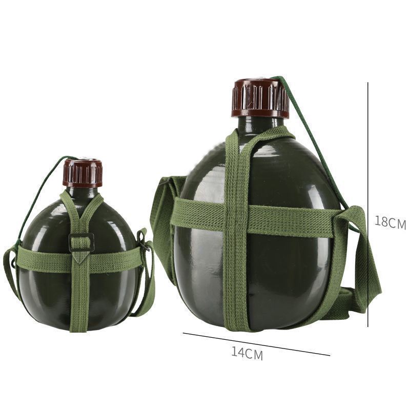 Jihua Vintage 87-Style Aluminum Water Bottle - Army Green