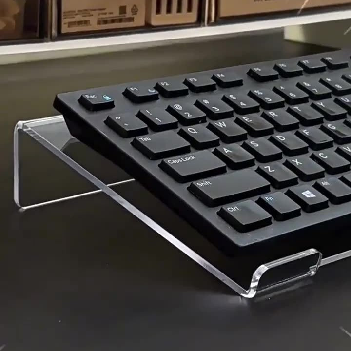 Transparent Desktop Keyboard Riser for Keyboards