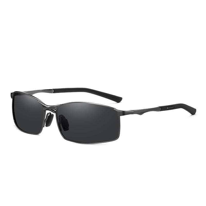 Metal Polarized Square Sunglasses UV400 Driving Glasses Unisex