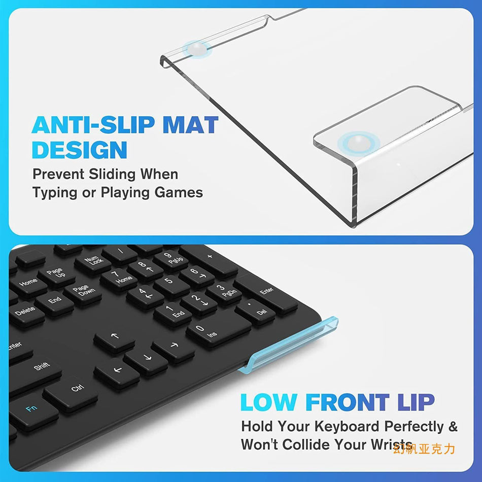 Ergonomic Desktop Keyboard Riser for Home & Office