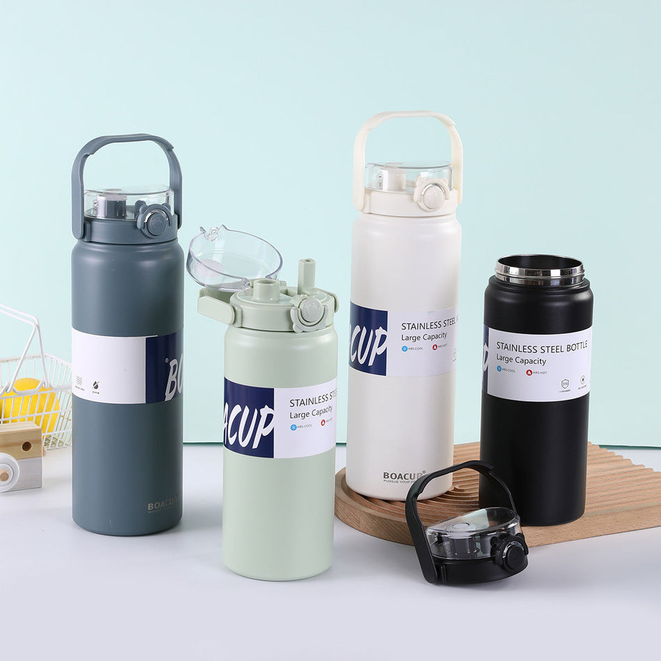 Zihao Stainless Steel Insulated Bottle - Handle, 1200ml