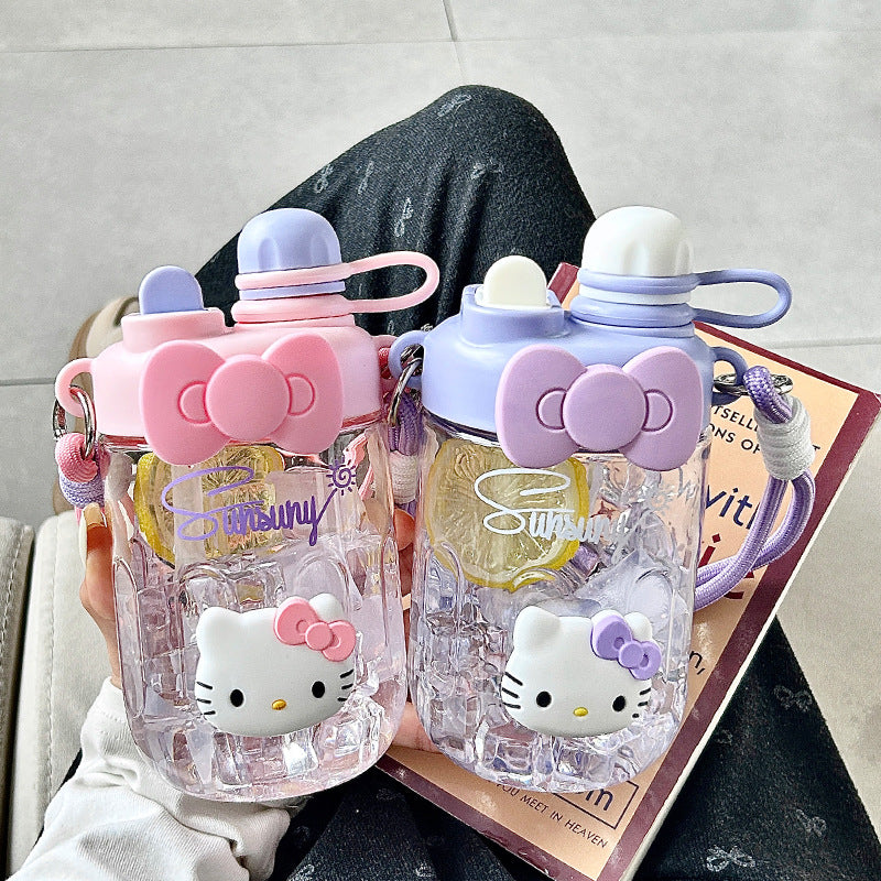 Dual-Use Drinking Cup with Straw - 500ml, Girls